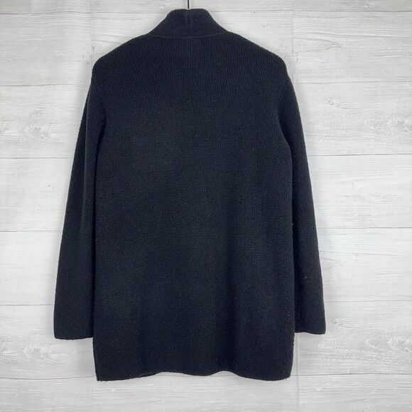 J.Crew Cocoon Sweater Blazer Jacket Women S Black Single Breasted Wool Alpaca - Picture 8 of 16